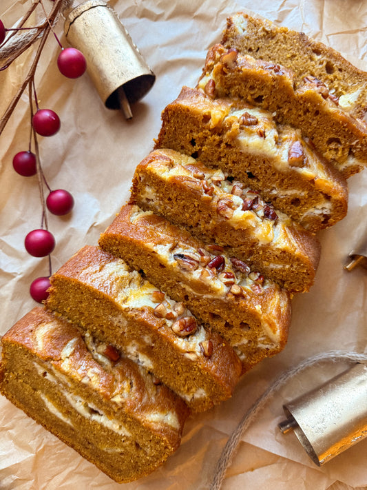 Pumpkin Cream Cheese Pecan Loaf