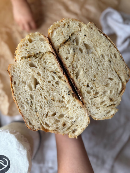 Everything but the Bagel Asiago Sourdough (Pick up Only)